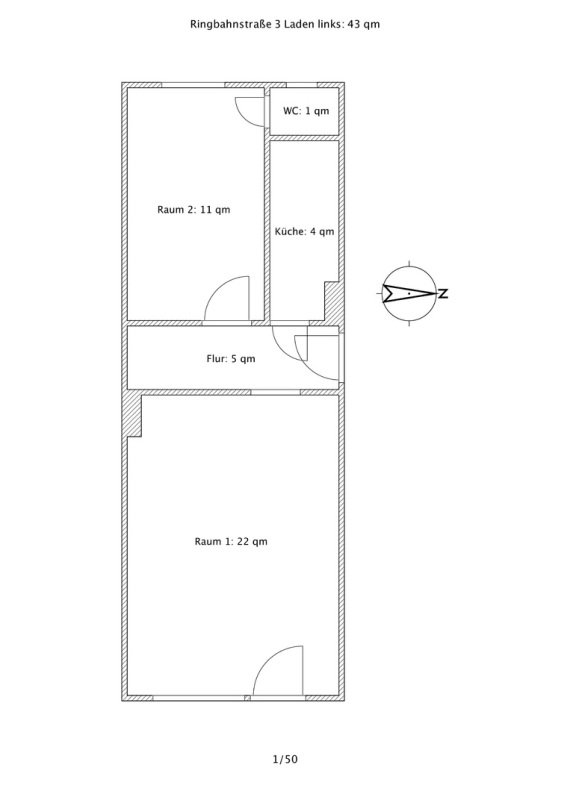 Laden Grundrissskizze